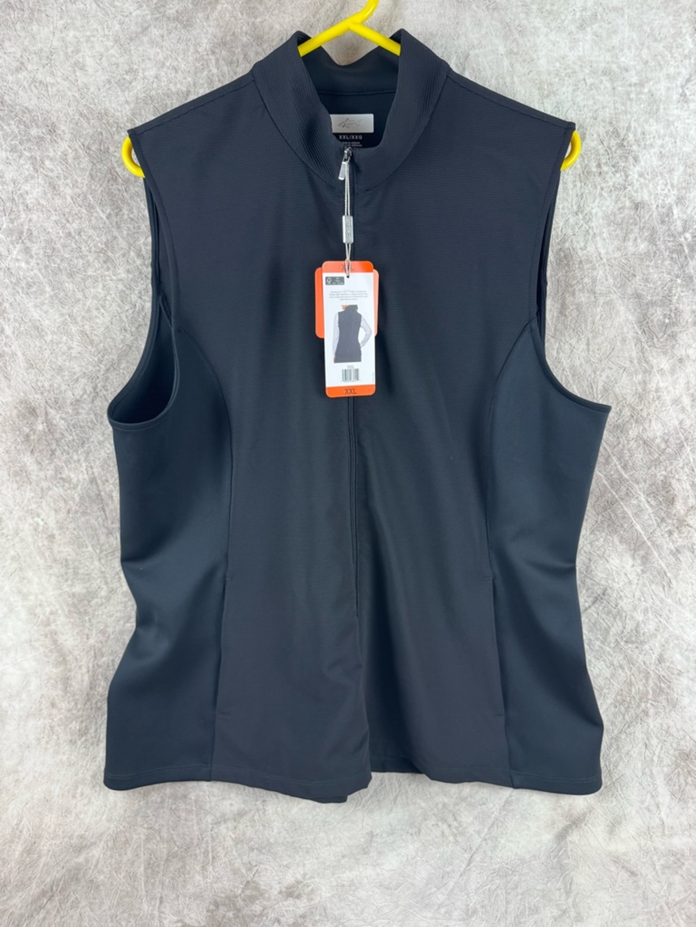 Greg Norman Collection Black Sleeveless Zip-Front Vest NWT